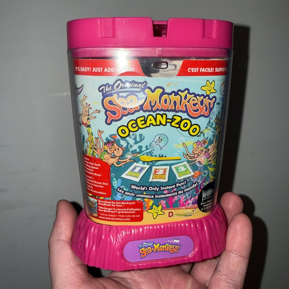 Sea Monkeys Ocean Zoo Kit Pink Aquarium Retro Novelty Toy Gift Collectible 2021